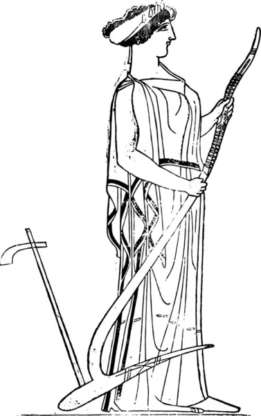 Boceto Hombre Con Una Espada — Vector de stock