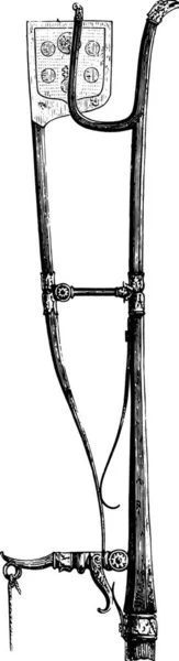 剪定はさみ ビンテージ 世紀には 図が刻まれています マガシンドス Pittoresque 1876 — ストックベクタ