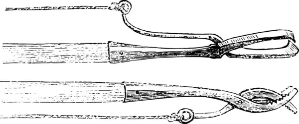 Illustration Eines Seils Mit Einem Bogen — Stockvektor