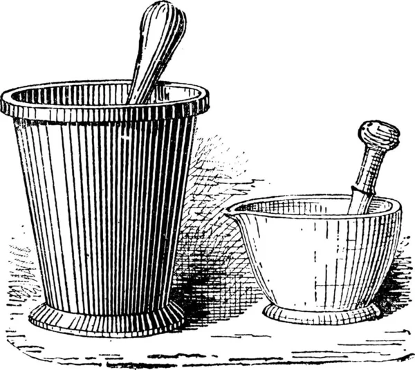 Vector Illustration Bucket Coffee Cup Tea — Stock Vector