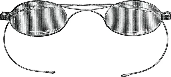 Cabang Glasses Memiliki Hook Ukiran Ilustrasi Vintage Kamus Kedokteran Biasa - Stok Vektor