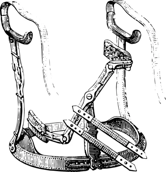 Ilustração Cavalo Com Tubo — Vetor de Stock