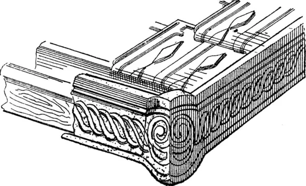 Vektor Illustration Eines Gravierten Oldtimers — Stockvektor