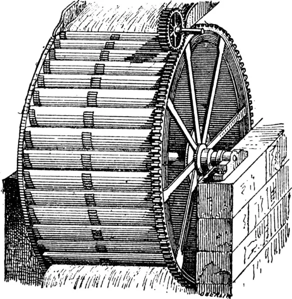 Ilustración Tallada Madera Caballo Con Barril — Archivo Imágenes Vectoriales