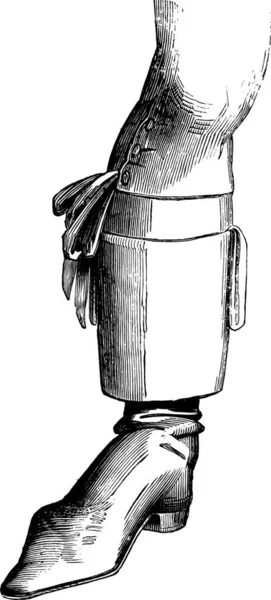 Boot Gula Eleganta Dröm 1795 Vintage Ingraverad Illustration Industriella Encyklopedi — Stock vektor