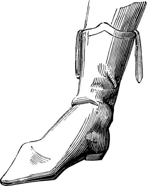 Stiefel Einer Konventionellen 1795 Vintage Gravierte Illustration Industrieenzyklopädie Lami 1875 — Stockvektor