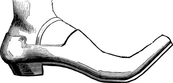Zapatos Varlet Siglo Ilustración Grabada Vintage Enciclopedia Industrial Lami 1875 — Vector de stock