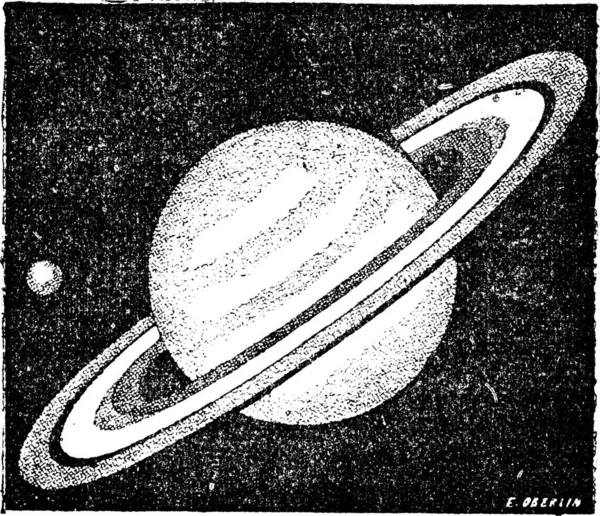 Alte Gestochene Illustration Des Vergleichs Der Größen Von Erde Und — Stockvektor
