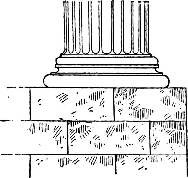 Vector Illustration Background Sketch Column — Stock Vector