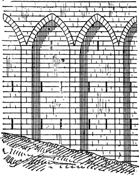 Illustrazione Vettoriale Bianco Nero Una Recinzione — Vettoriale Stock