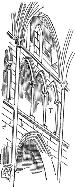 Boceto Dibujado Mano Del Antiguo Edificio Con Columnas Sillas — Archivo Imágenes Vectoriales
