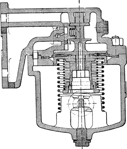 机械机构的技术制图 — 图库矢量图片