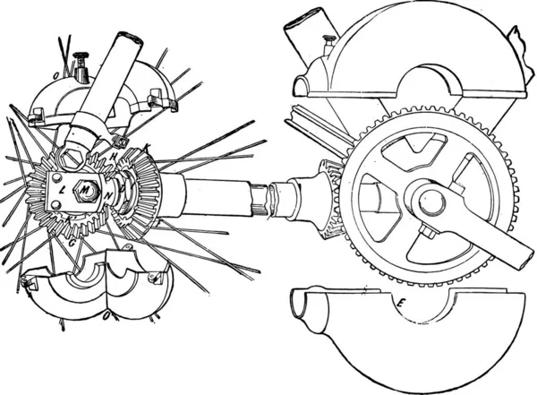 Ilustración Vectorial Conjunto Robot Steampunk — Archivo Imágenes Vectoriales