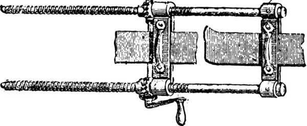 Cinturón Tensor Para Cinturones Colocación Ilustración Grabada Vintage Enciclopedia Industrial — Vector de stock