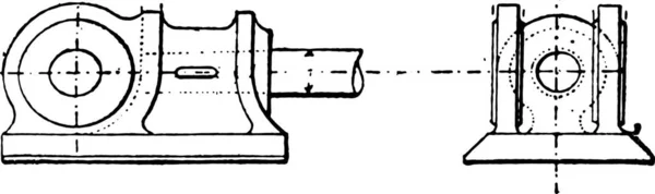 Pistón Cruzado Para Salvar Ilustración Grabada Vintage Enciclopedia Industrial Lami — Archivo Imágenes Vectoriales