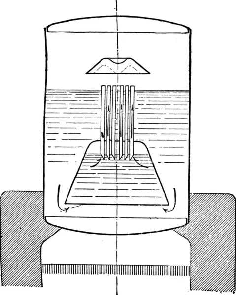 Kresba Dřevěného Stolu Oknem — Stockový vektor