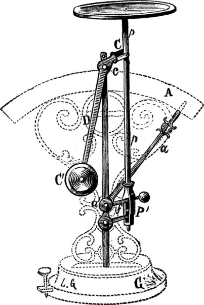 새겨진 배경에 고립의 O입니다 1875 — 스톡 벡터