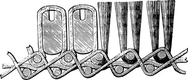 Seção Tapete Ilustração Gravada Vintage Enciclopédia Industrial Lami 1875 —  Vetores de Stock