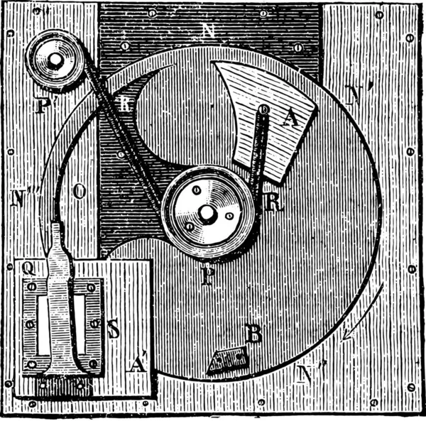 Ilustração Estilo Retro Vintage Uma Balança Mecânica — Vetor de Stock