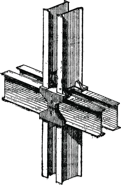 Християнський Хрест Великий Флірт 1895 Року Вінтажні Гравіровані Ілюстрації — стоковий вектор