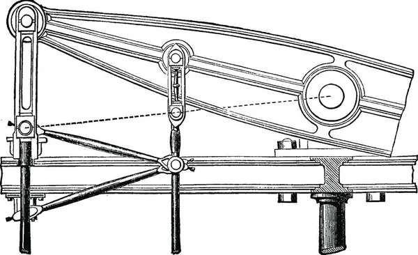 Desenho Linha Uma Ponte Equipamento Industrial —  Vetores de Stock