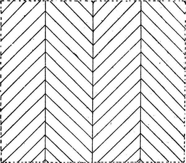 Parquet Punto Húngaro Ilustración Grabada Vintage Enciclopedia Industrial Lami 1875 — Vector de stock