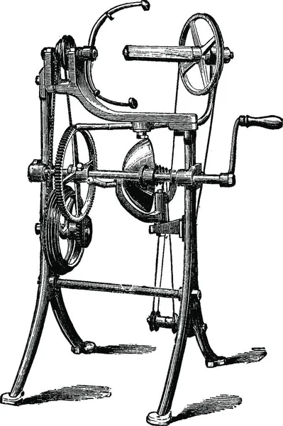 Halagador Para Cuerdas Ilustración Grabada Vintage Enciclopedia Industrial Lami 1875 — Archivo Imágenes Vectoriales