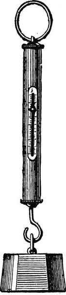 人时圆柱形弹簧 复古镌刻插图 工业百科全书 1875 — 图库矢量图片