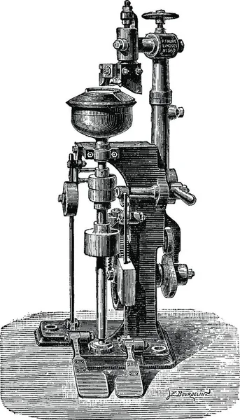 Kalibrerad Maskin Vintage Ingraverad Illustration Industriella Encyklopedi Lami 1875 — Stock vektor