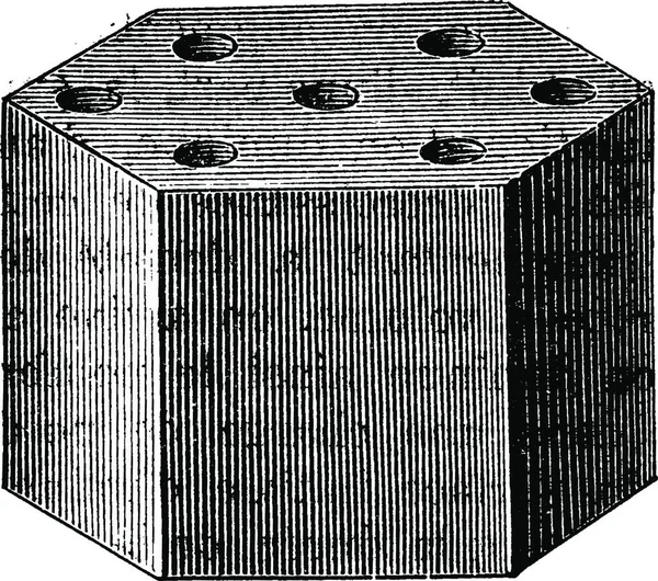 Pulbere Cereale Primatică Ilustraţie Gravată Epocă Enciclopedia Industrială Lami 1875 — Vector de stoc