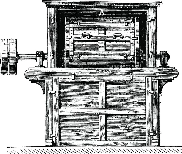 Mezclador Toneladas Eje Rotación Ilustración Grabada Vintage Enciclopedia Industrial Lami — Archivo Imágenes Vectoriales