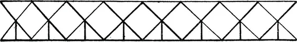 Dreieckssystem Rechten Winkel Weit Unten Vintage Gravur Industrieenzyklopädie Lami 1875 — Stockvektor