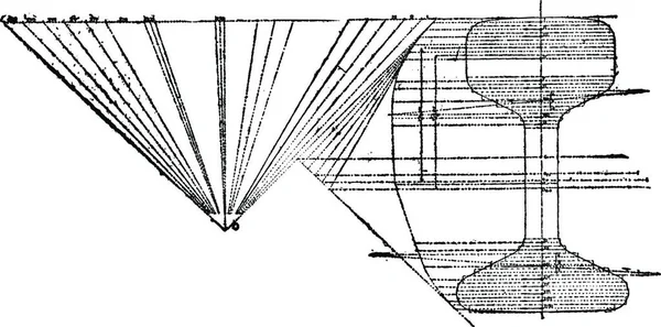 Voor Het Berekenen Van Weerstand Van Een Spoor Vintage Gegraveerde — Stockvector