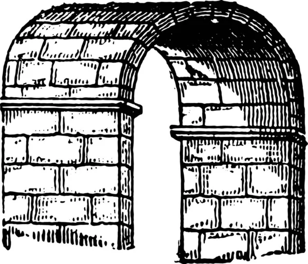Гравюра Средневекового Замка — стоковый вектор
