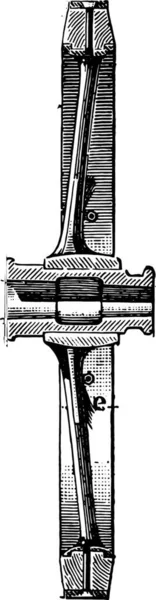 Section Roue Mixte Arbel Illustration Gravée Vintage Encyclopédie Industrielle Lami — Image vectorielle