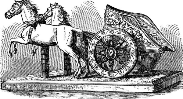 Vintage Illustratie Van Een Paard — Stockvector