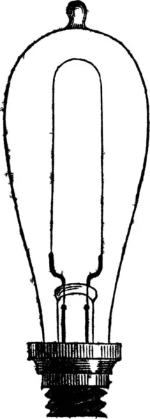 Lâmpada Incandescente Lâmpada Filamento Carbono Por Thomas Alva Edison Ilustração — Vetor de Stock