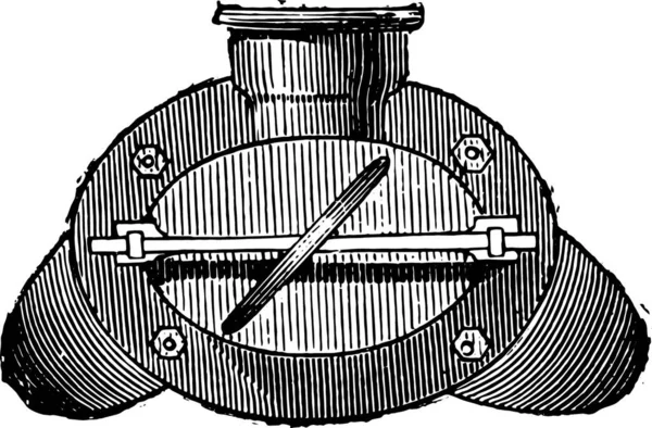 Retort Gas Vista Finale Illustrazione Incisa Epoca Enciclopedia Industriale Lami — Vettoriale Stock