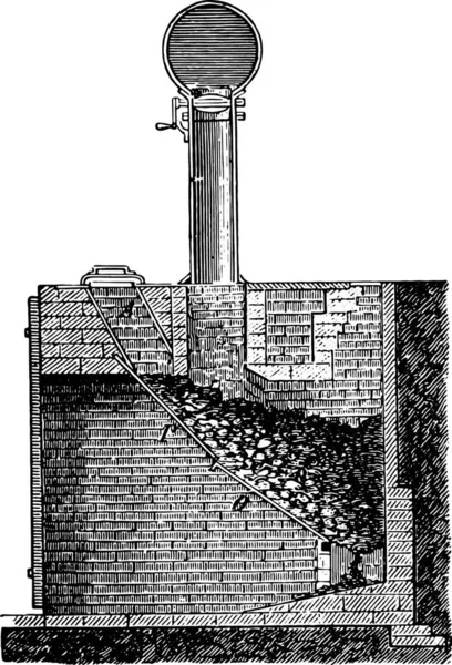 지멘스 빈티지 새겨진 1875 — 스톡 벡터