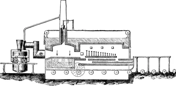 Эскиз Винтажного Поезда — стоковый вектор