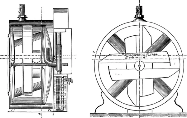 Contatore Gas Misura Invariabile Illustrazione Incisa Epoca Enciclopedia Industriale Lami — Vettoriale Stock