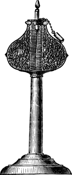 Lámpara Mille Espíritus Minerales Ilustración Grabada Vintage Enciclopedia Industrial Lami — Archivo Imágenes Vectoriales