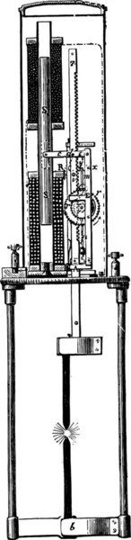 Lâmpada Arco Siemens Ilustração Gravada Vintage Enciclopédia Industrial Lami 1875 —  Vetores de Stock