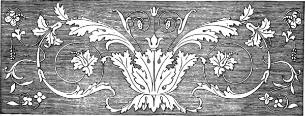 Holz Mit Intarsien Italienische Arbeit Gravierte Illustration Industrieenzyklopädie Lami 1875 — Stockvektor