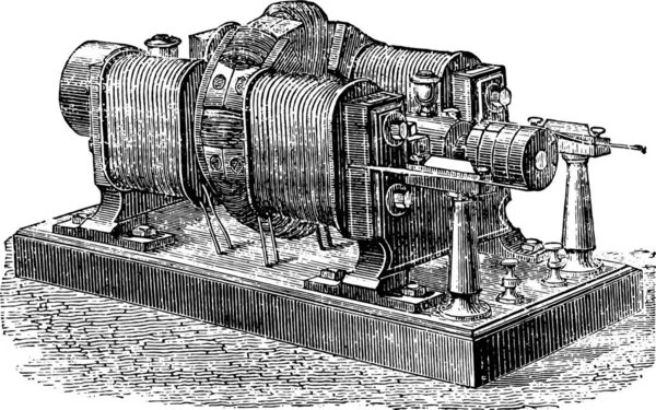 Vintage Grawerowane Ilustracja Metalowej Lufy Pistoletem — Wektor stockowy