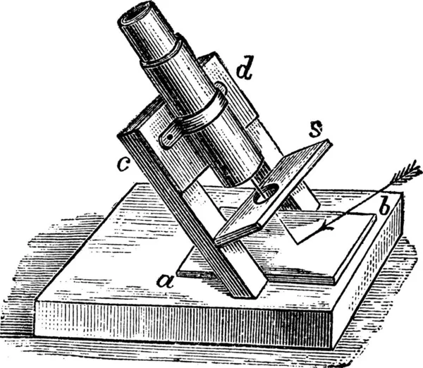 Illustrazione Vettoriale Vecchio Cannocchiale Abbandonato — Vettoriale Stock