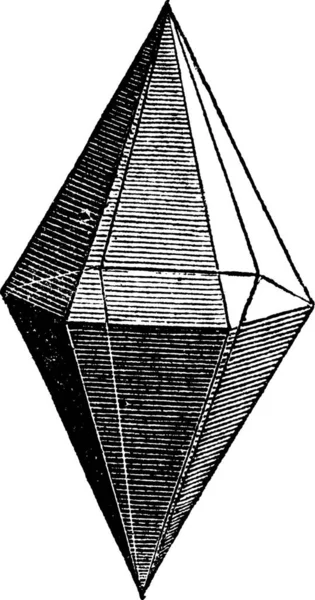 Robijn Kristal Vintage Gravure Oude Gegraveerde Illustratie Van Ruby Kristal — Stockvector