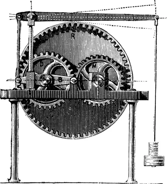 Illustratie Van Een Metalen Poort — Stockvector