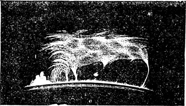 Der Blick Auf Die Sonnenprominenz Halb Zwölf September 1871 Jahrgangsstichprobe — Stockvektor