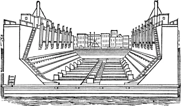 Illustration Vectorielle Pont Croquis Dessiné Main — Image vectorielle